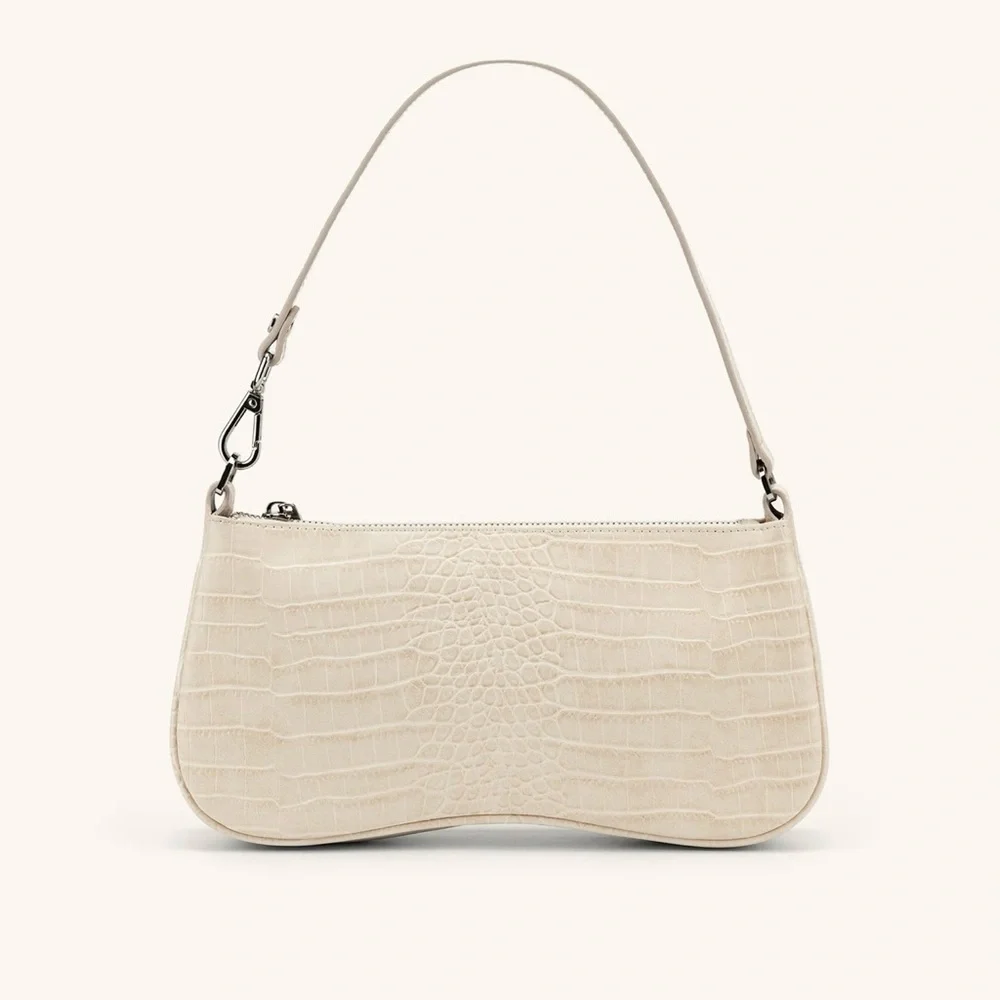 JW PEI | Eva Shoulder Handbag - Ivory Croc